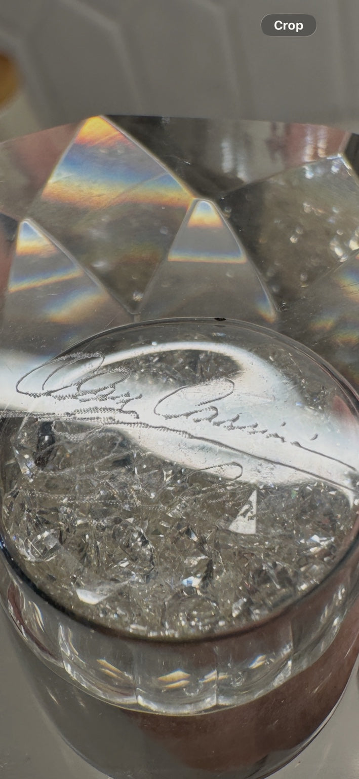Oleg Cassini Crystal Pedestal Centerpiece Bowl