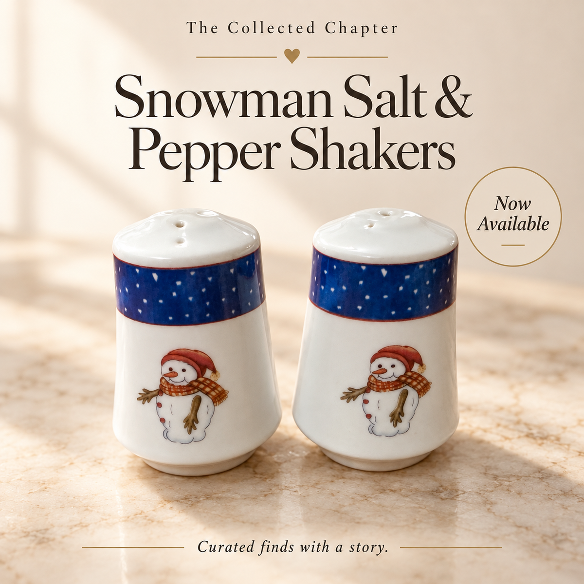 Snowman & Christmas Tree Salt and Pepper Shakers | Set of 2