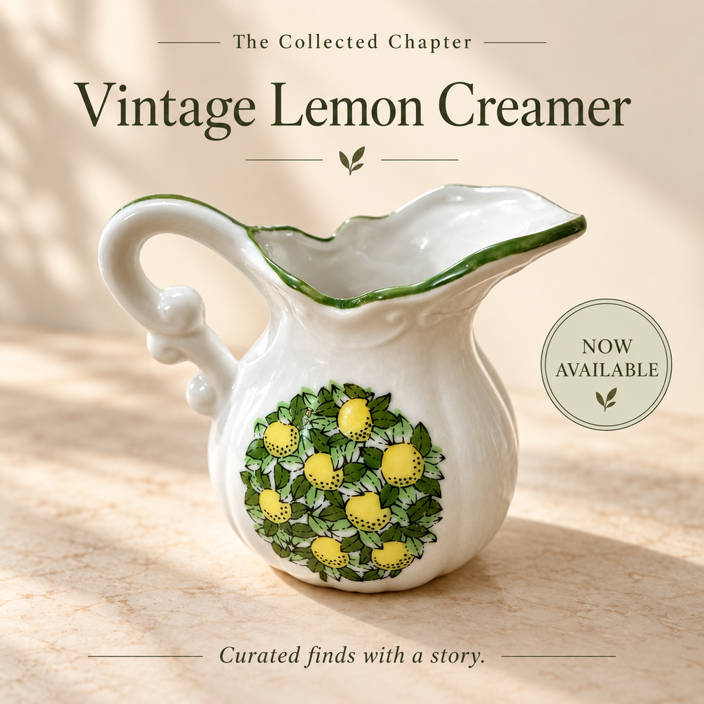 Vintage New Trends Japan Miniature Lemon Pitcher | Porcelain Creamer 5 inch