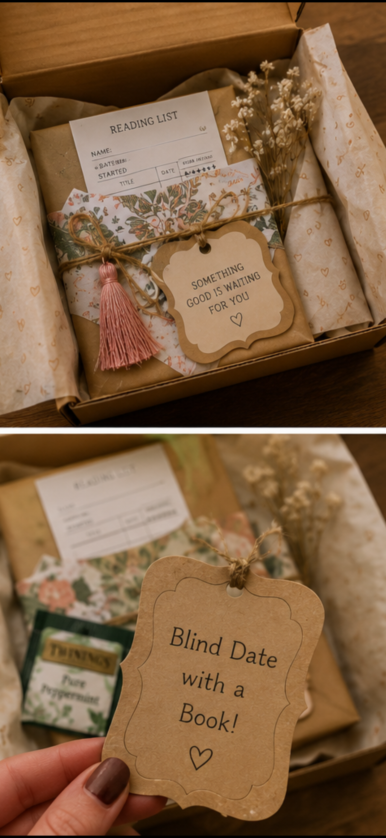 Blind Date With a Book Gift Box | Thrifted Mystery Book With Bookish Goodies | Reader Care Package | Surprise Book Lover Gift