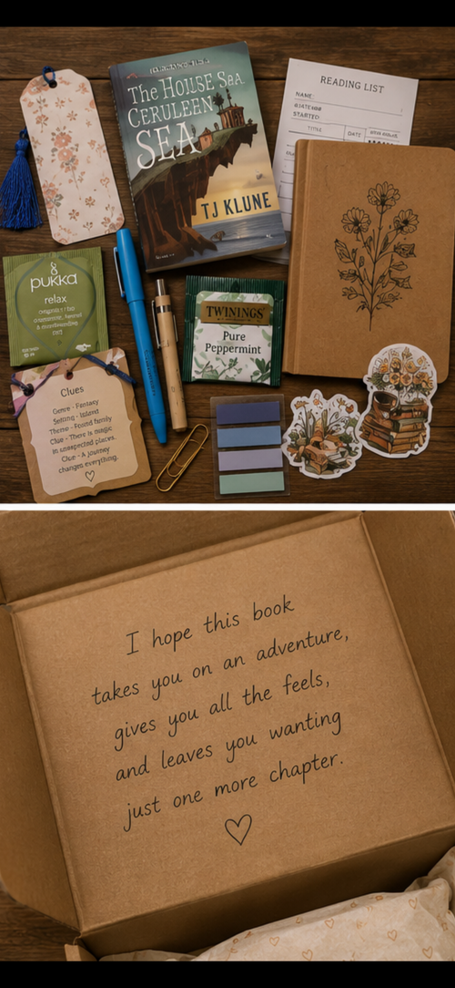 Blind Date With a Book Gift Box | Thrifted Mystery Book With Bookish Goodies | Reader Care Package | Surprise Book Lover Gift