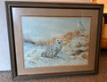 Signed Charles Fracé Snowy Owl Print | Vintage Limited Edition Wildlife Art | Frame House Gallery Collector Print | Framed Owl Wall Art