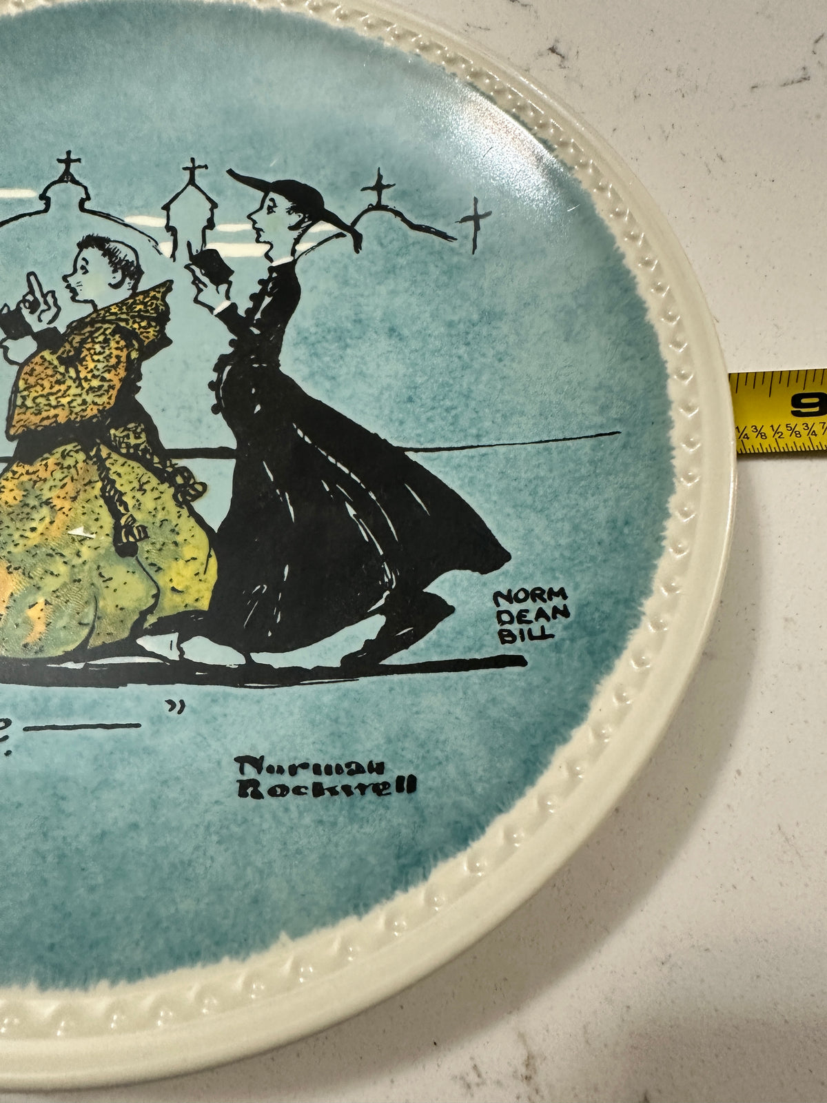 1982 Norman Rockwell When in Rome Plate | Rockwell on Tour Limited Edition | Newell Pottery Collector Plate | Vintage Rome Travel Decor