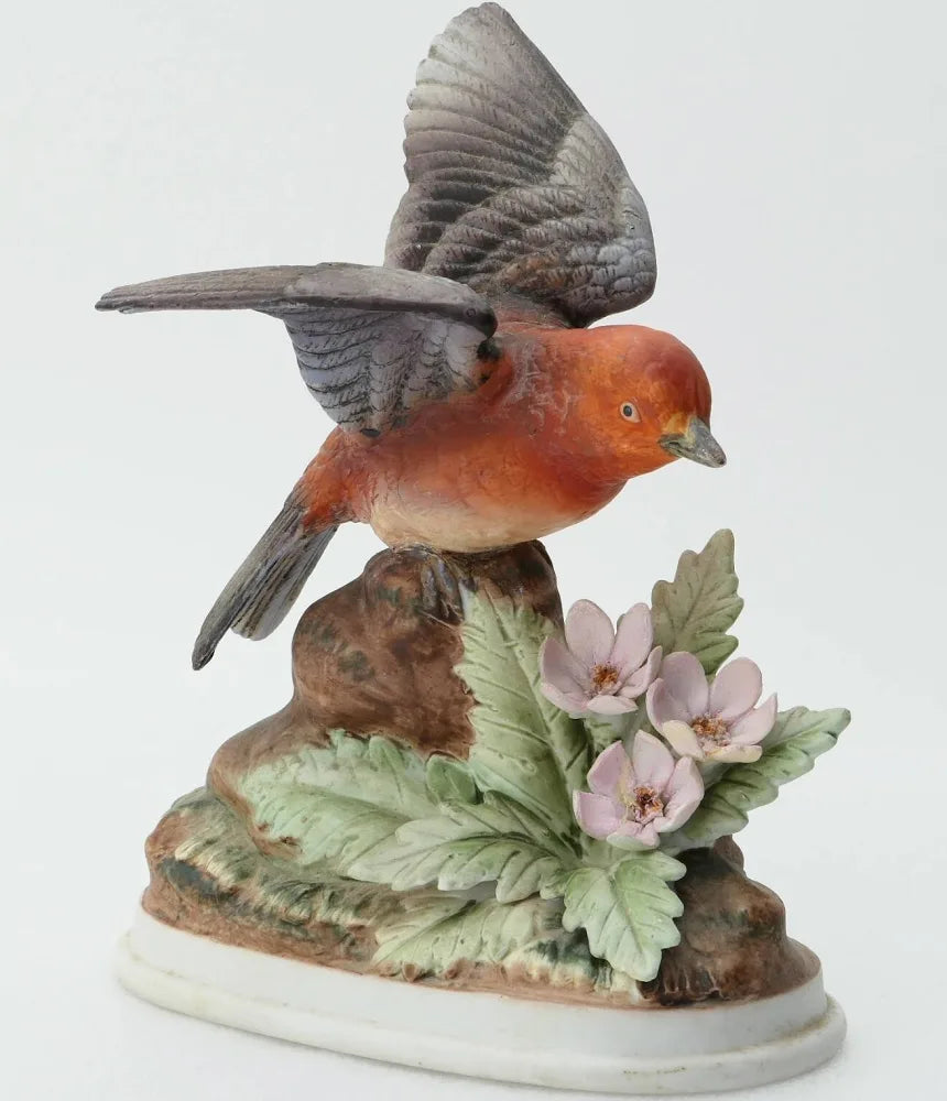 Vintage Andrea by Sadek Scarlet Tanager Bird Figurine #7703 | Made in Japan Porcelain Bird | Original Box | Cottage Nature Decor