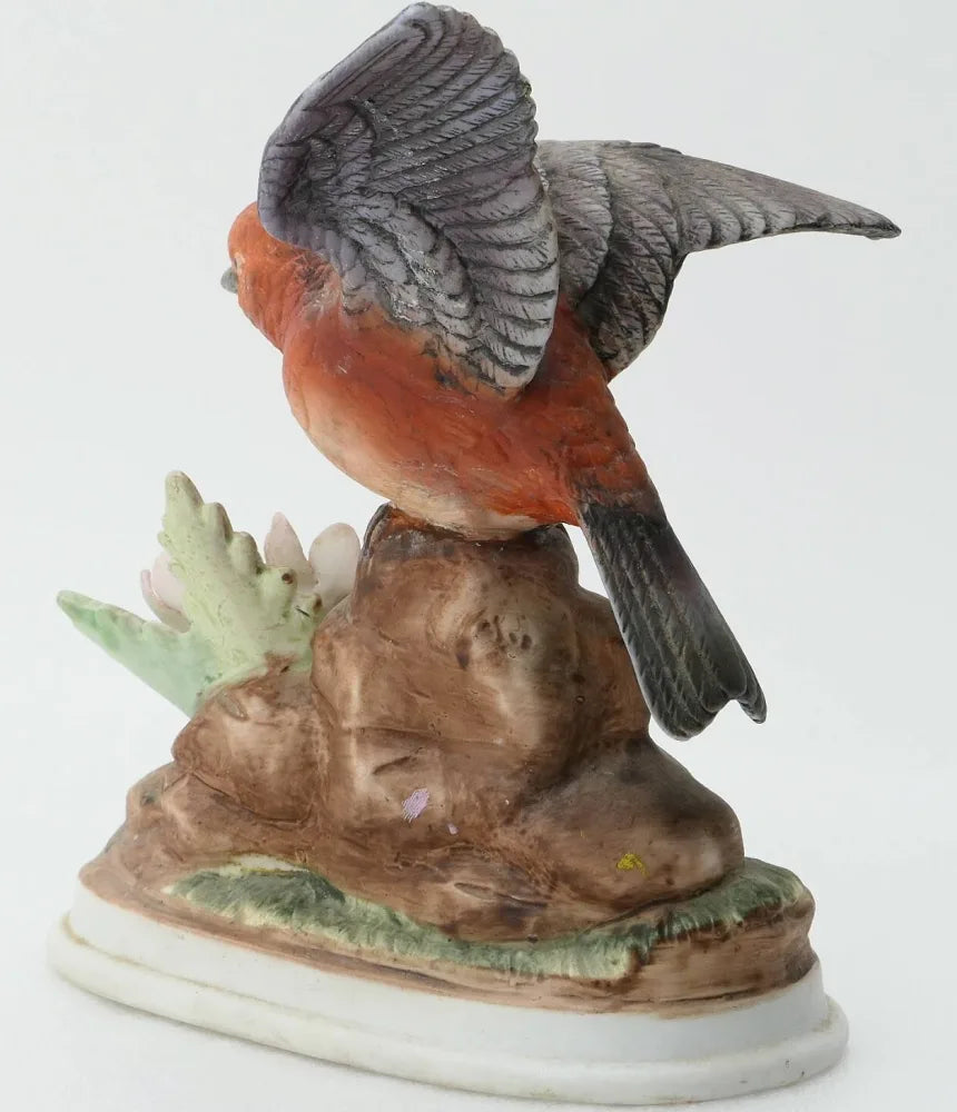 Vintage Andrea by Sadek Scarlet Tanager Bird Figurine #7703 | Made in Japan Porcelain Bird | Original Box | Cottage Nature Decor
