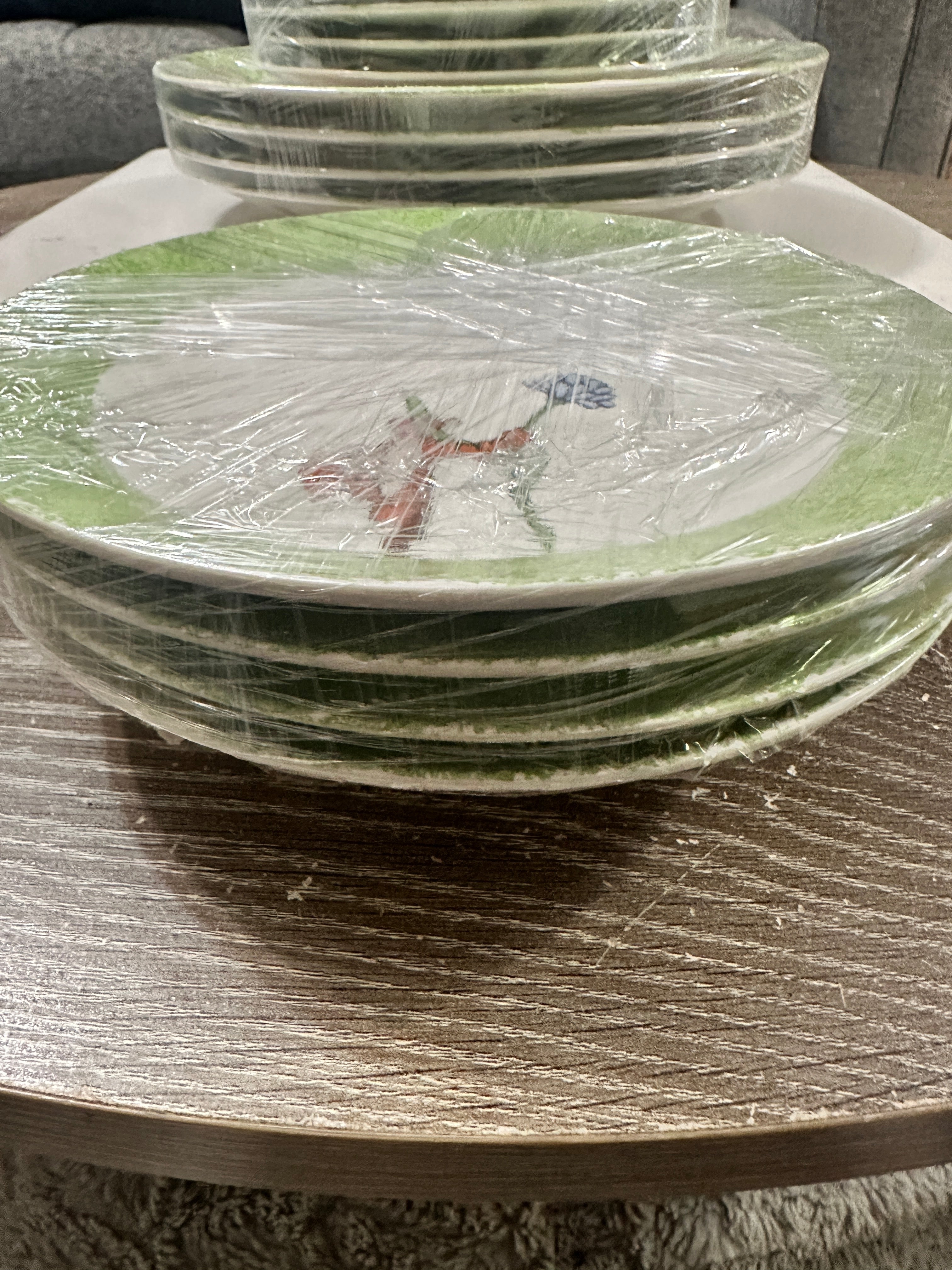 Disney Poohtanicals Dinnerware Set Winnie the Pooh Tigger Plates Floral Green Vintage Disney Stoneware Cottagecore Kitchen