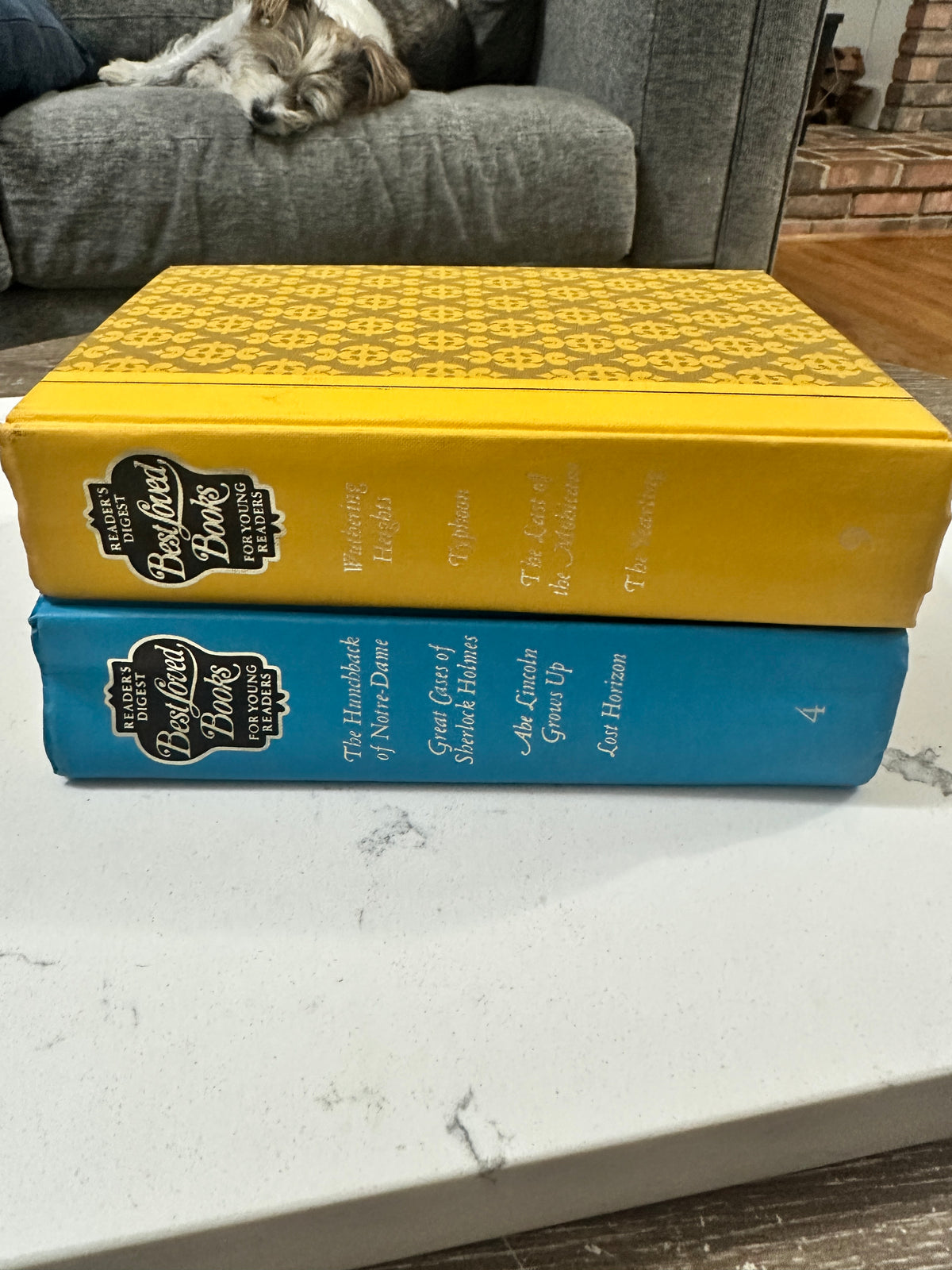 Vintage 1968 Reader’s Digest Best Loved Books Set of 2 Decorative Hardcover Classics Wuthering Heights Sherlock Holmes Cottagecore Books