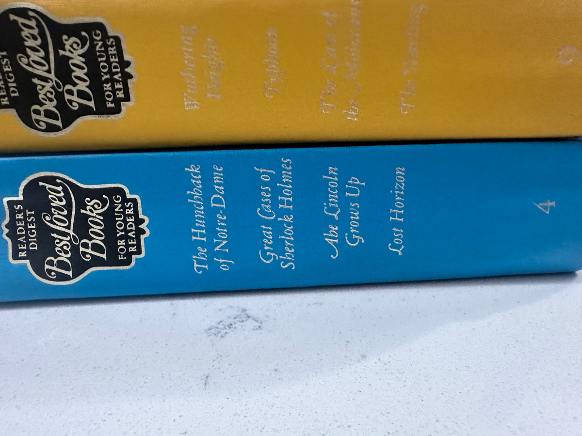 Vintage 1968 Reader’s Digest Best Loved Books Set of 2 Decorative Hardcover Classics Wuthering Heights Sherlock Holmes Cottagecore Books