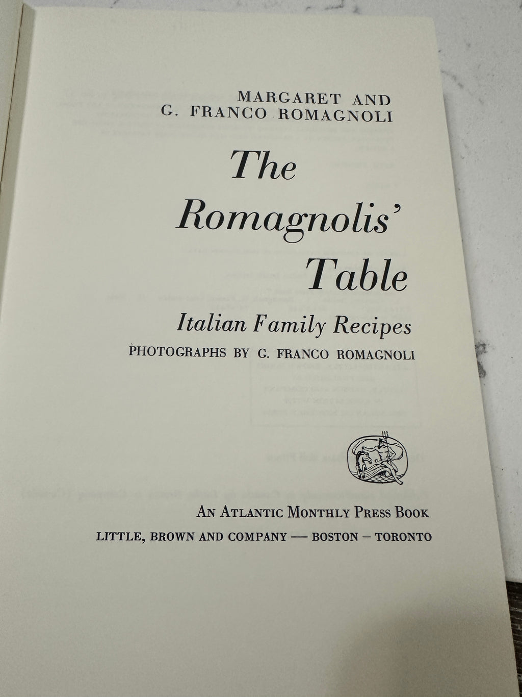 Vintage 1975 The Romagnolis’ Table Italian Family Recipes Cookbook Sixth Printing Margaret Franco Romagnoli Hardcover