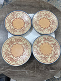 Pfaltzgraff Timbuktu Plates Set of 4 9 Inch Dinner Salad Plates Southwestern Boho Folk Art Retired Stoneware