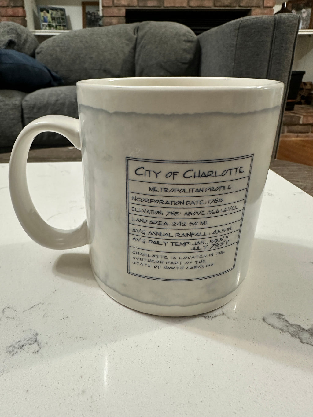 Vintage 2007 Starbucks Charlotte Queen City Mug 18 Oz Architecture Series North Carolina Skyline Coffee Cup