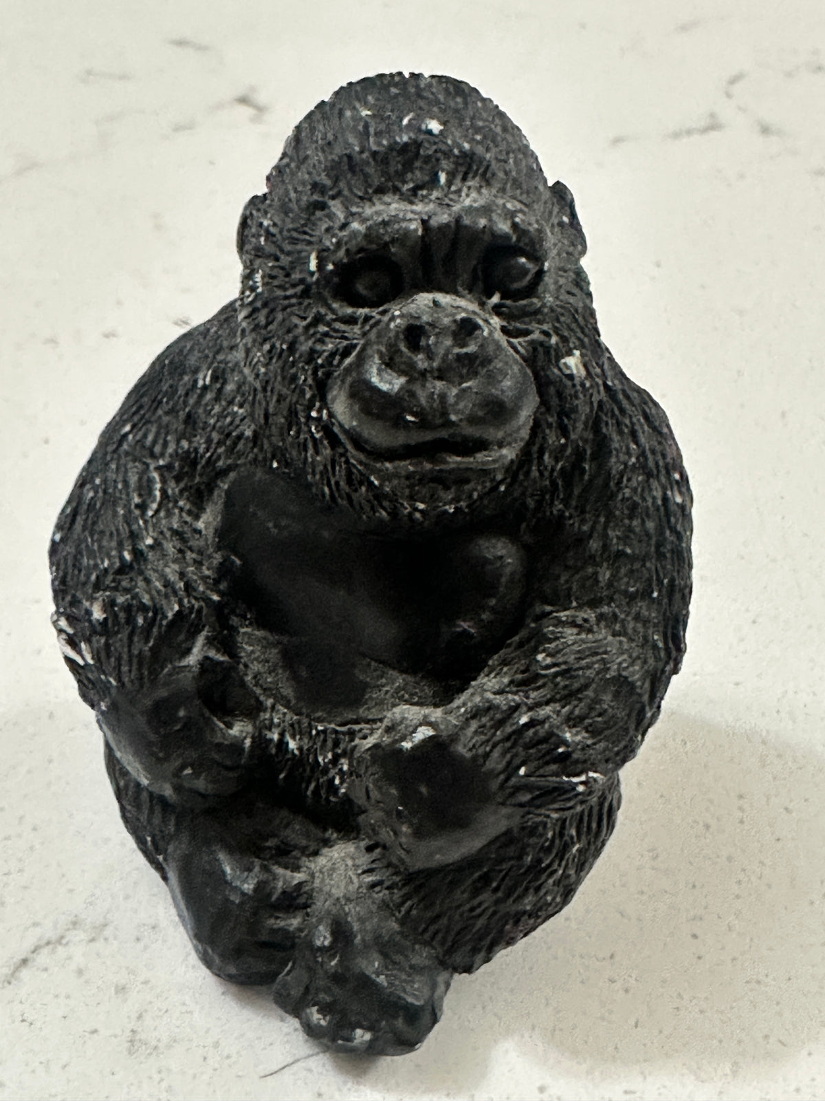 Vintage 1988 Stone Critters Gorilla Figurine United Design SCL-009 Littles 2 Inch Miniature Gorilla Made in USA