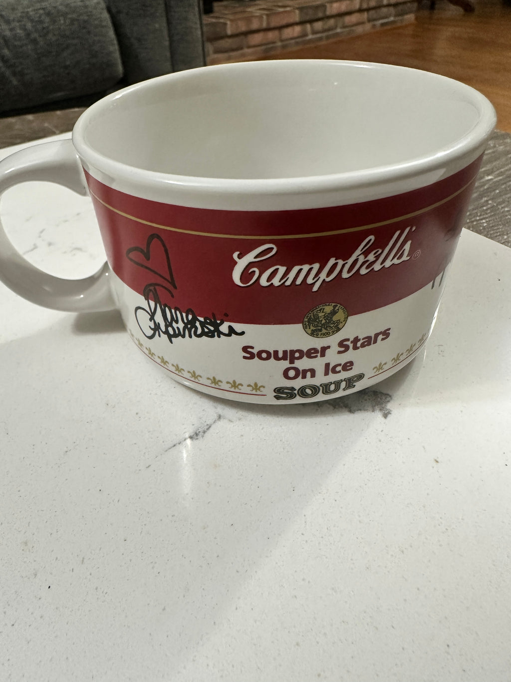 1998 Campbell’s Soup “Super Stars on Ice” Oversized Mug – Michelle Kwan, Tara Lipinski, Nicole Bobek – Westwood Collectible