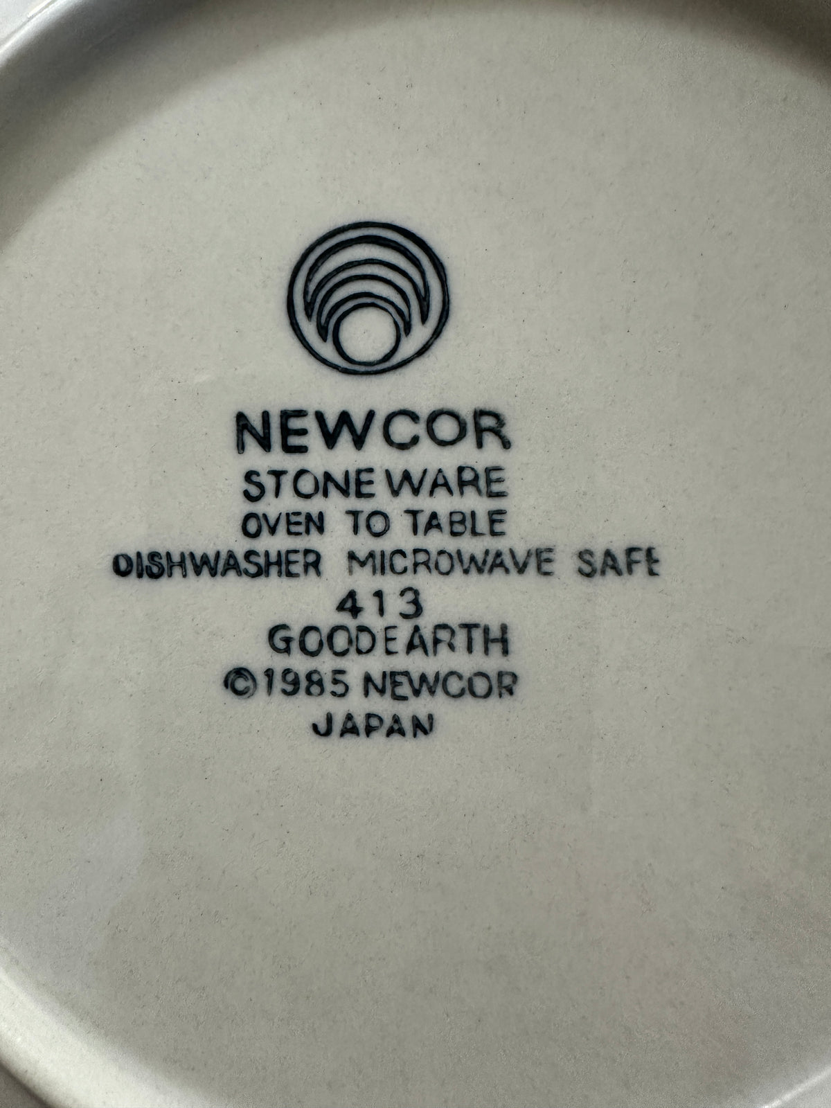 Vintage 1985 Newcor Goodearth Stoneware Plates Set of 3 – 8” Floral Dinnerware – Japan – Blue Pink Wildflower Cottagecore Plates