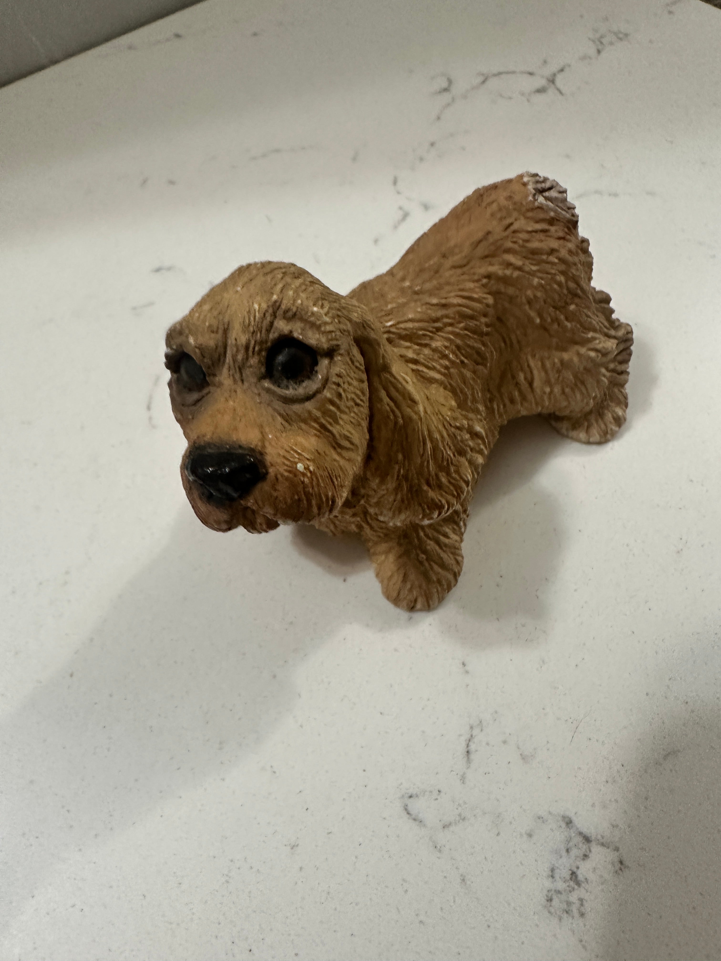 Vintage Stone Critters Blonde Cocker Spaniel SC-085 | United Design Dog Figurine | Cocker Spaniel Collectible | Vintage Dog Decor