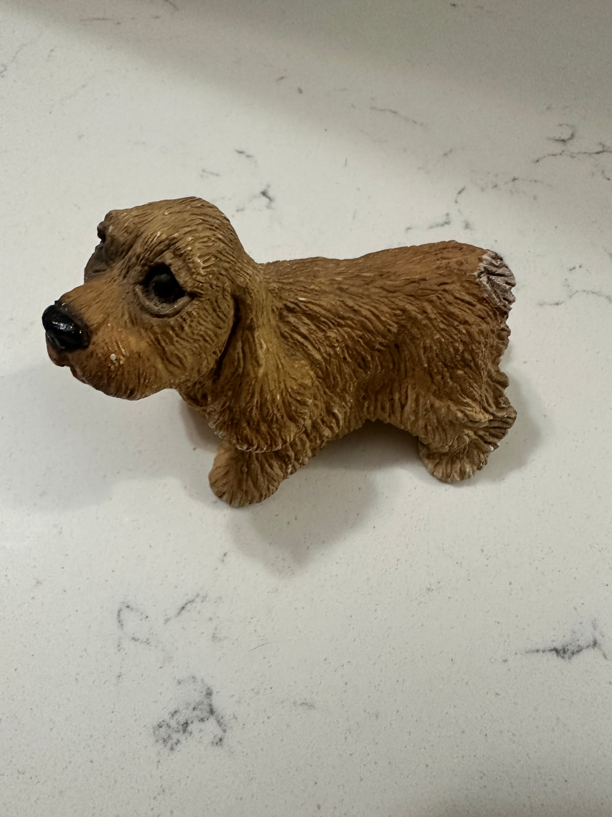 Vintage Stone Critters Blonde Cocker Spaniel SC-085 | United Design Dog Figurine | Cocker Spaniel Collectible | Vintage Dog Decor