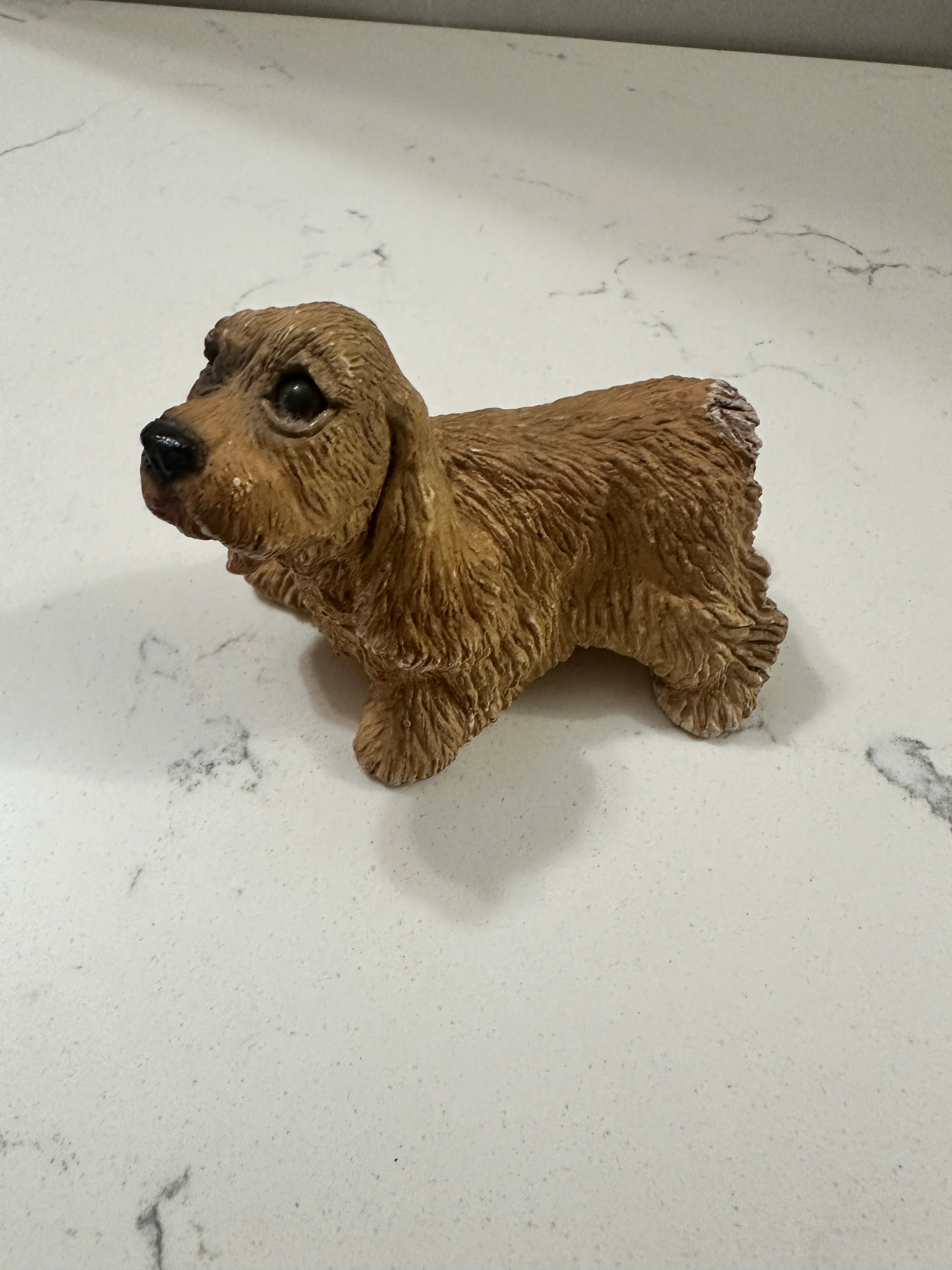 Vintage Stone Critters Blonde Cocker Spaniel SC-085 | United Design Dog Figurine | Cocker Spaniel Collectible | Vintage Dog Decor