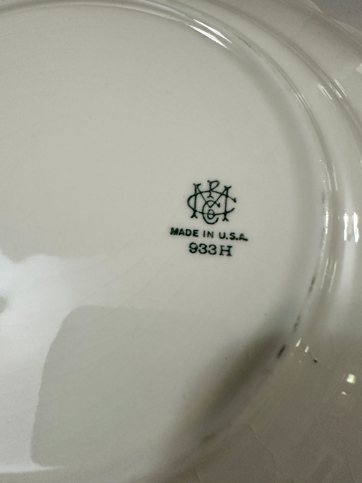 Vintage ABMC Floral Dinner Plates Set of 4 | American Beauty Made in USA | Embossed Ivory China | Pink Blue Flowers | Cottagecore China
