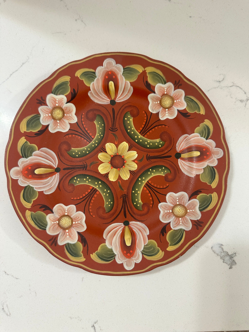 Hand Painted Puerto Rico Decorative Plate | La Parguera Folk Art | Personalized Christmas 1998 Gift | Signed Artisan Wall Plate