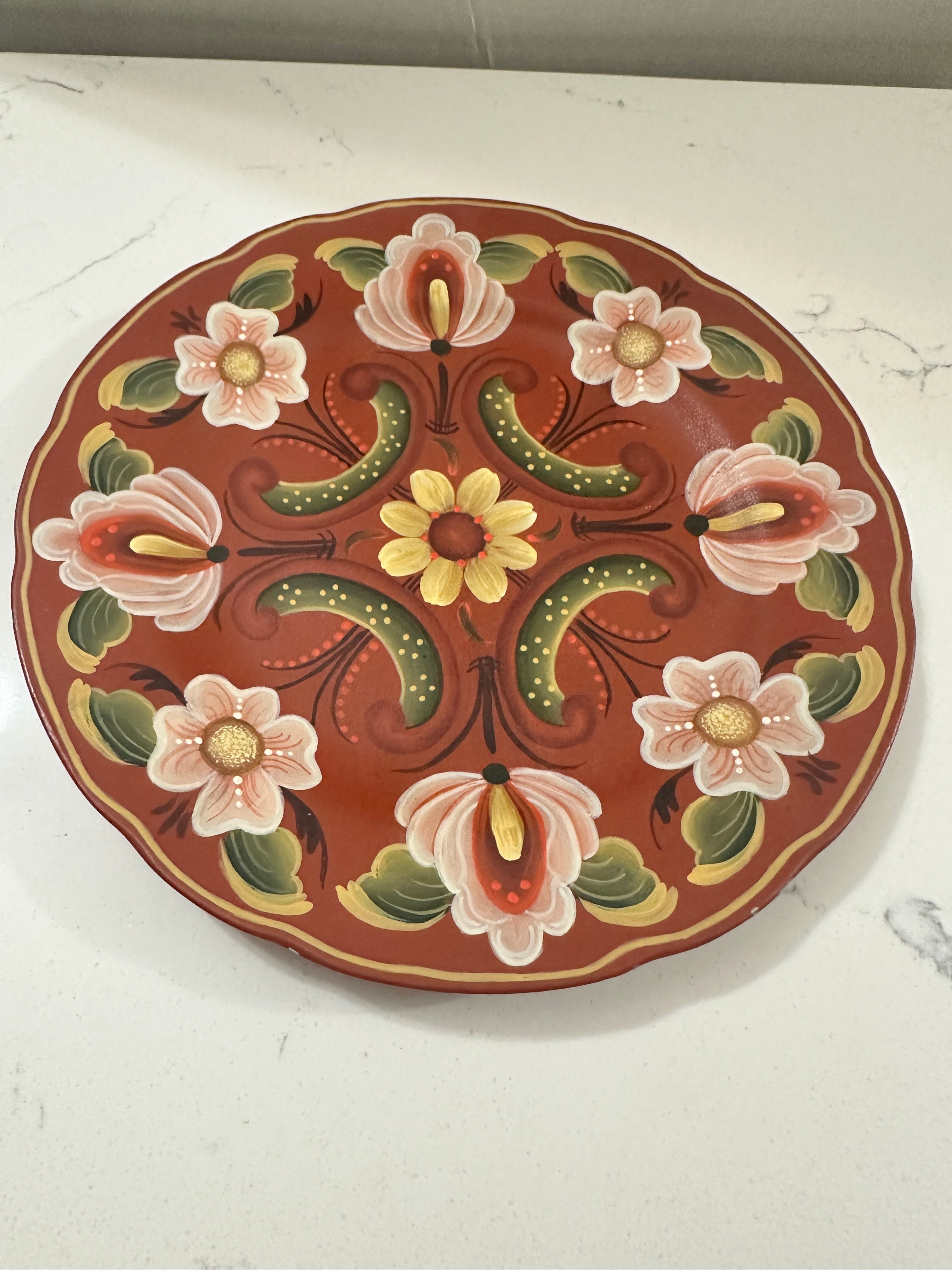 Hand Painted Puerto Rico Decorative Plate | La Parguera Folk Art | Personalized Christmas 1998 Gift | Signed Artisan Wall Plate