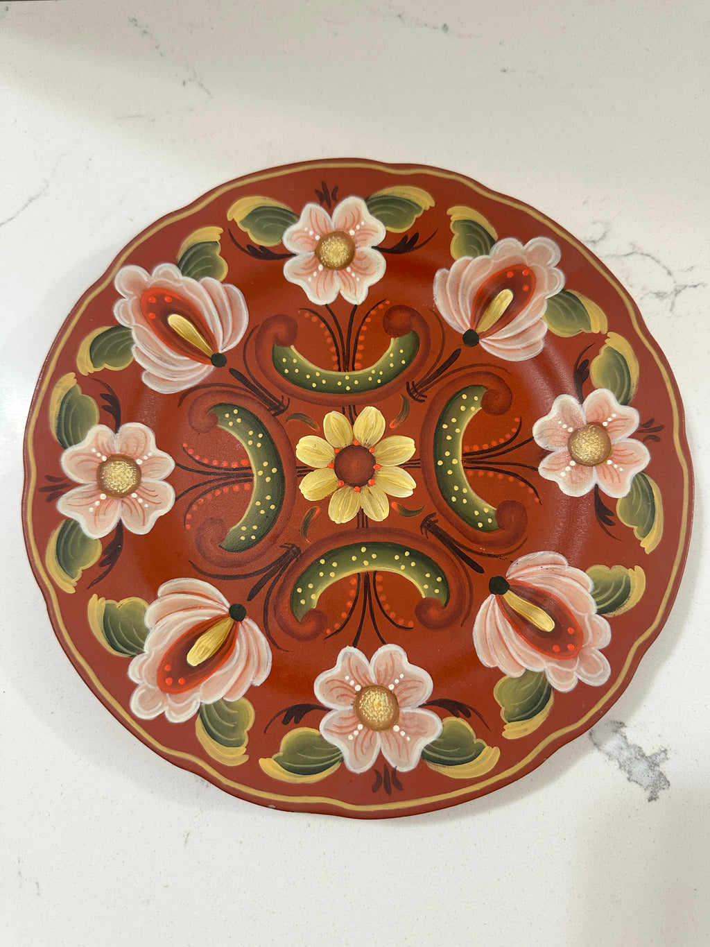 Hand Painted Puerto Rico Decorative Plate | La Parguera Folk Art | Personalized Christmas 1998 Gift | Signed Artisan Wall Plate