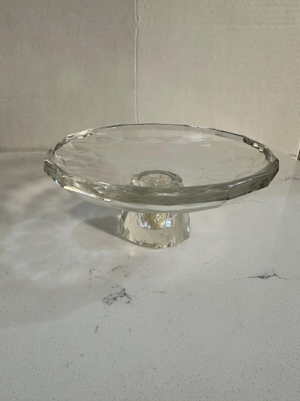 Oleg Cassini Crystal Pedestal Centerpiece Bowl
