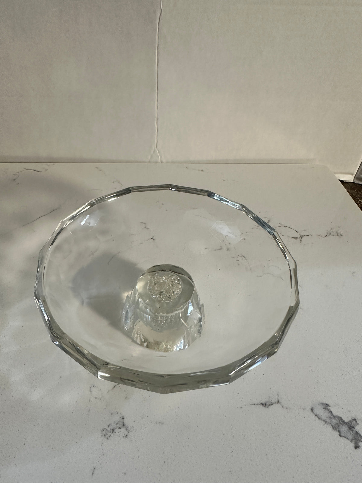 Oleg Cassini Crystal Pedestal Centerpiece Bowl