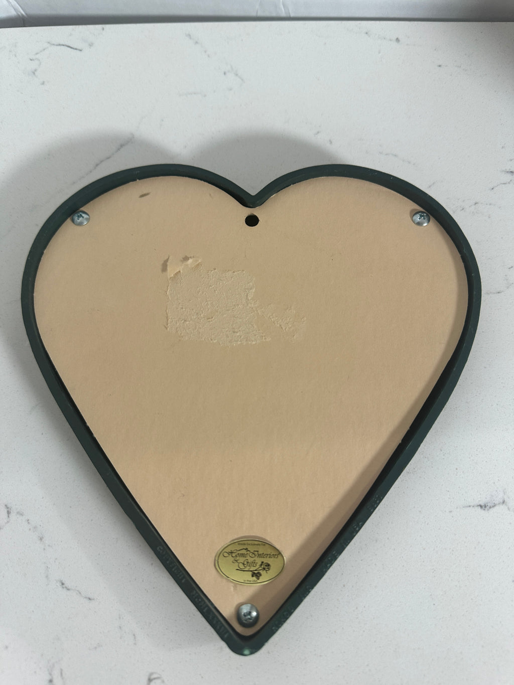 Vintage 1987 Barbara Mock Chickadee Heart Wall Plaque | Home Interiors & Gifts