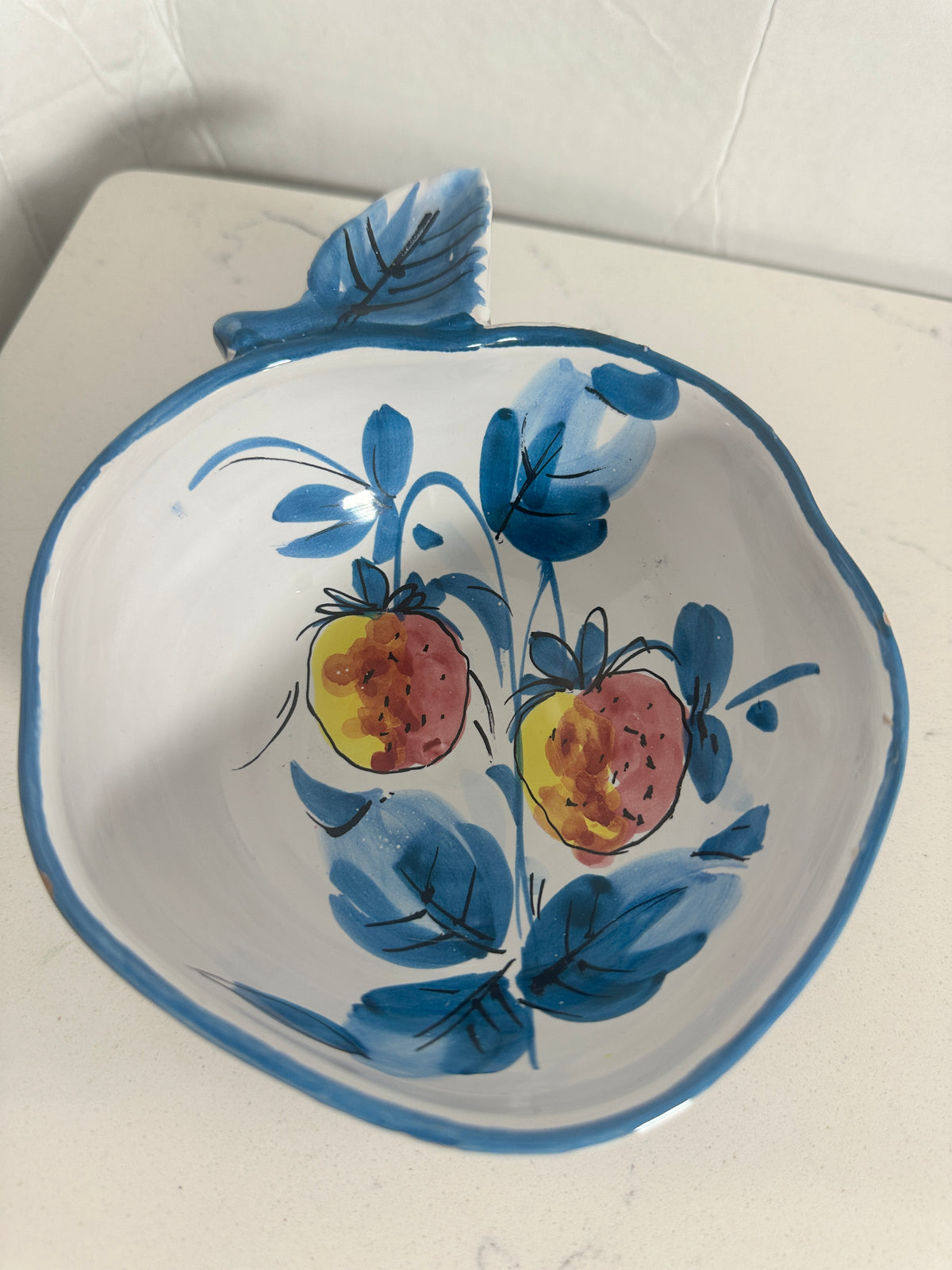 Vintage Hand-Painted Ceramic Fruit Bowls – Set of 3 | 8"