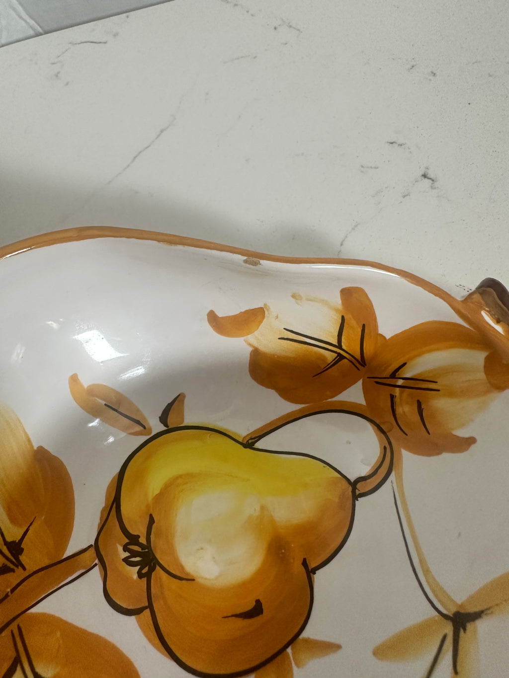 Vintage Hand-Painted Ceramic Fruit Bowls – Set of 3 | 8"