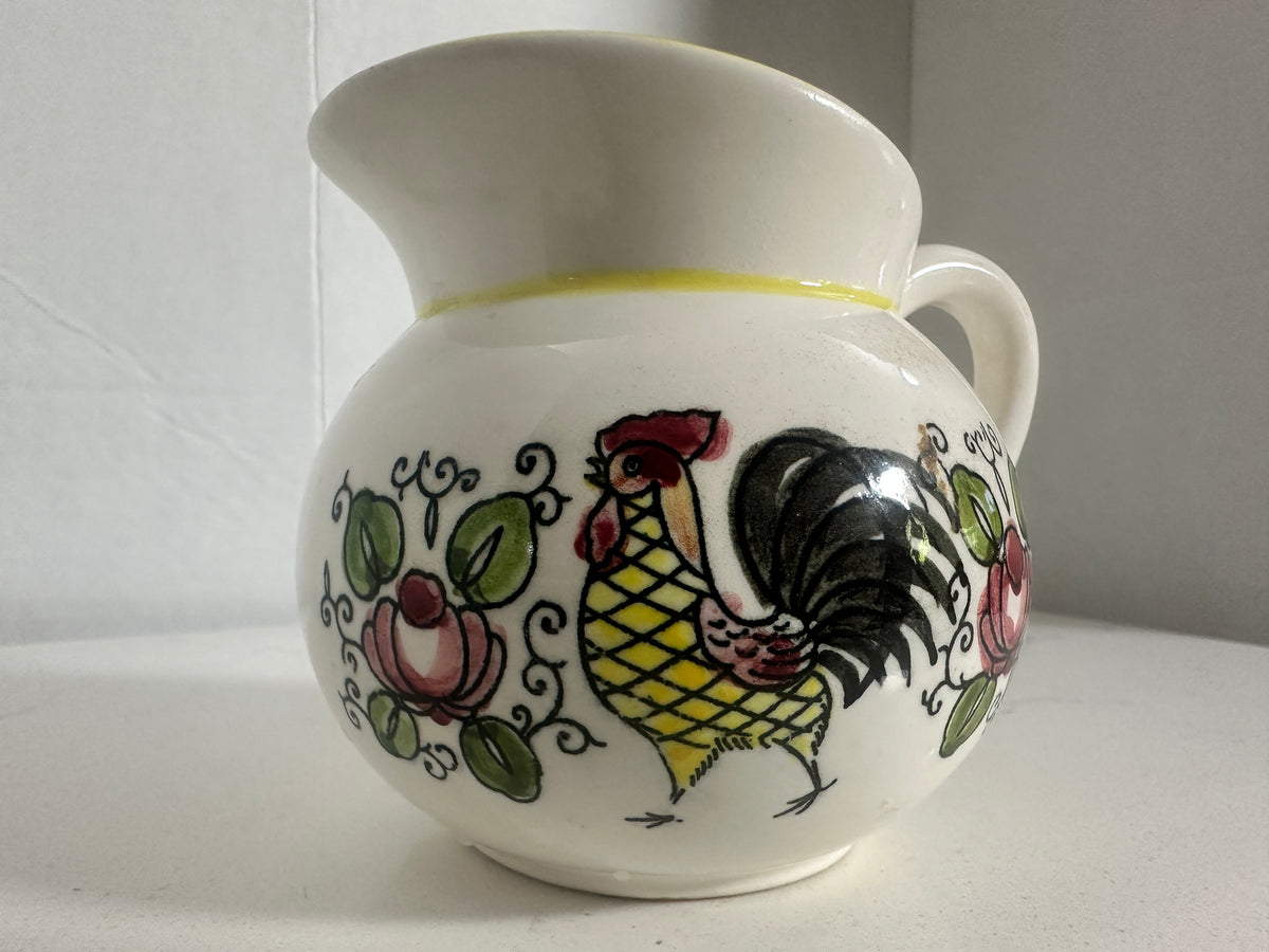 Vintage UCAGCO Early Provincial Rooster Creamer Pitcher | Japan 4 inches