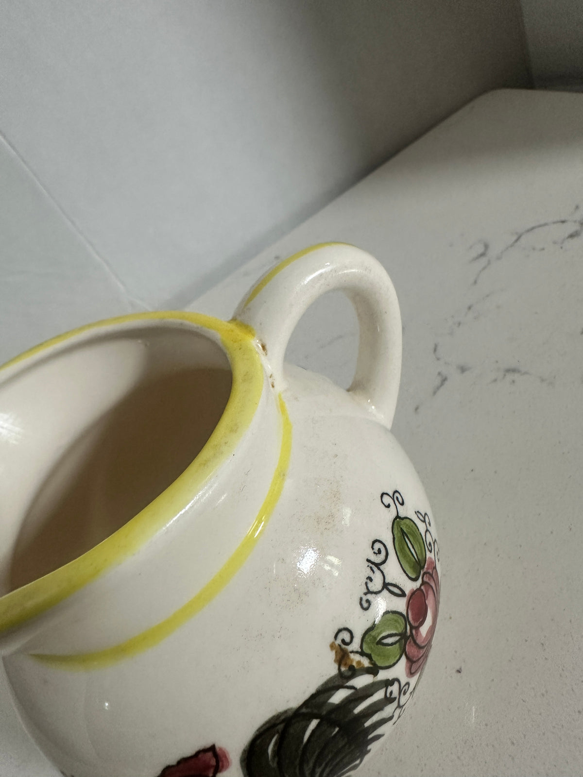 Vintage UCAGCO Early Provincial Rooster Creamer Pitcher | Japan 4 inches