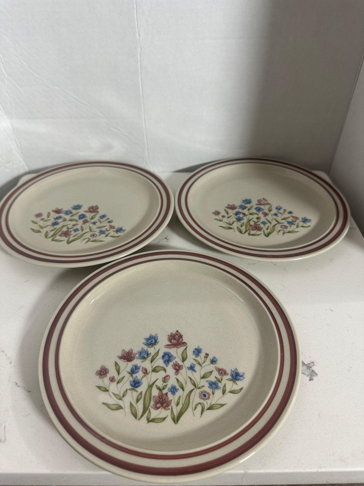 Vintage 1985 Newcor Good Earth Stoneware Plates – Set of 3 | 9"