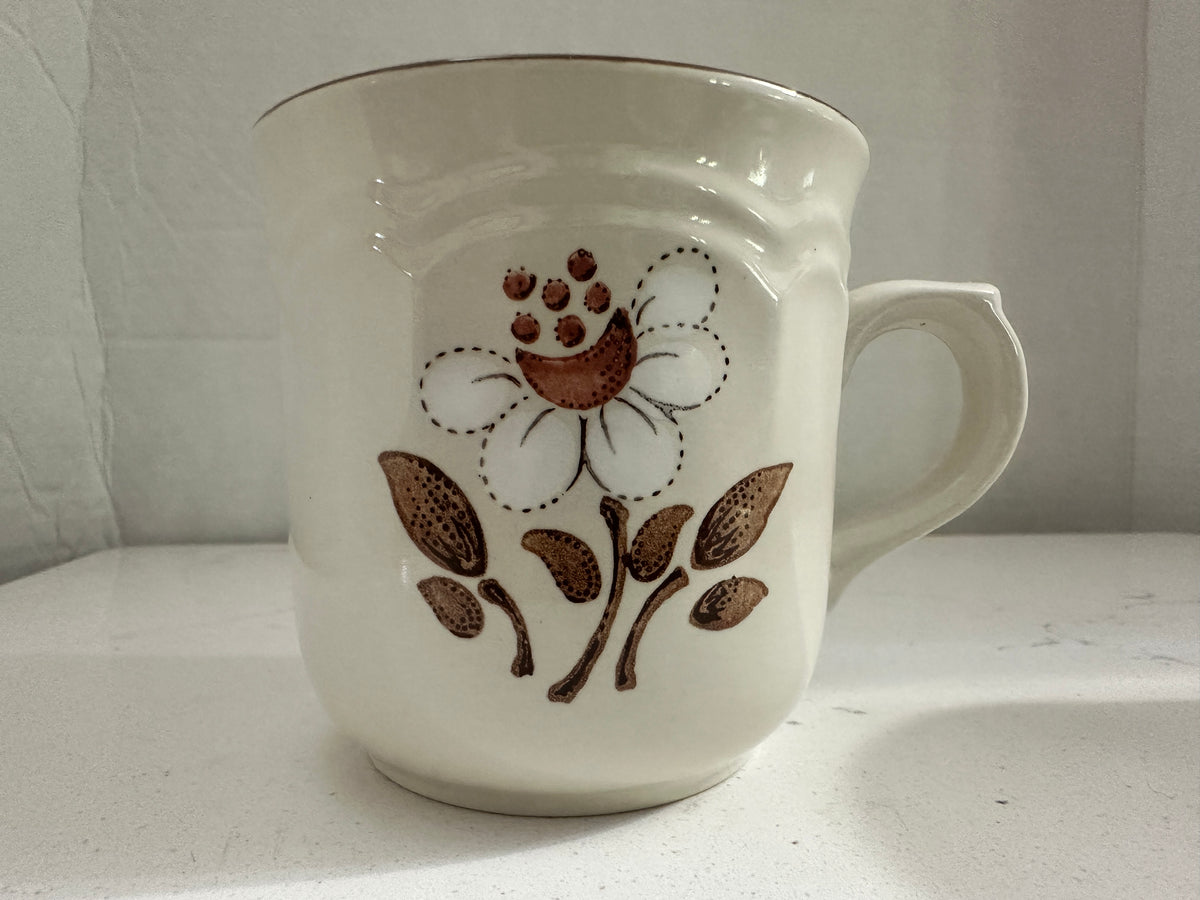 Vintage Cumberland Mayblossom Stoneware Mugs – Set of 2 | Japan | 3"