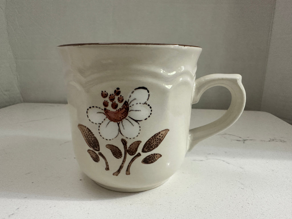 Vintage Cumberland Mayblossom Stoneware Mugs – Set of 2 | Japan | 3"