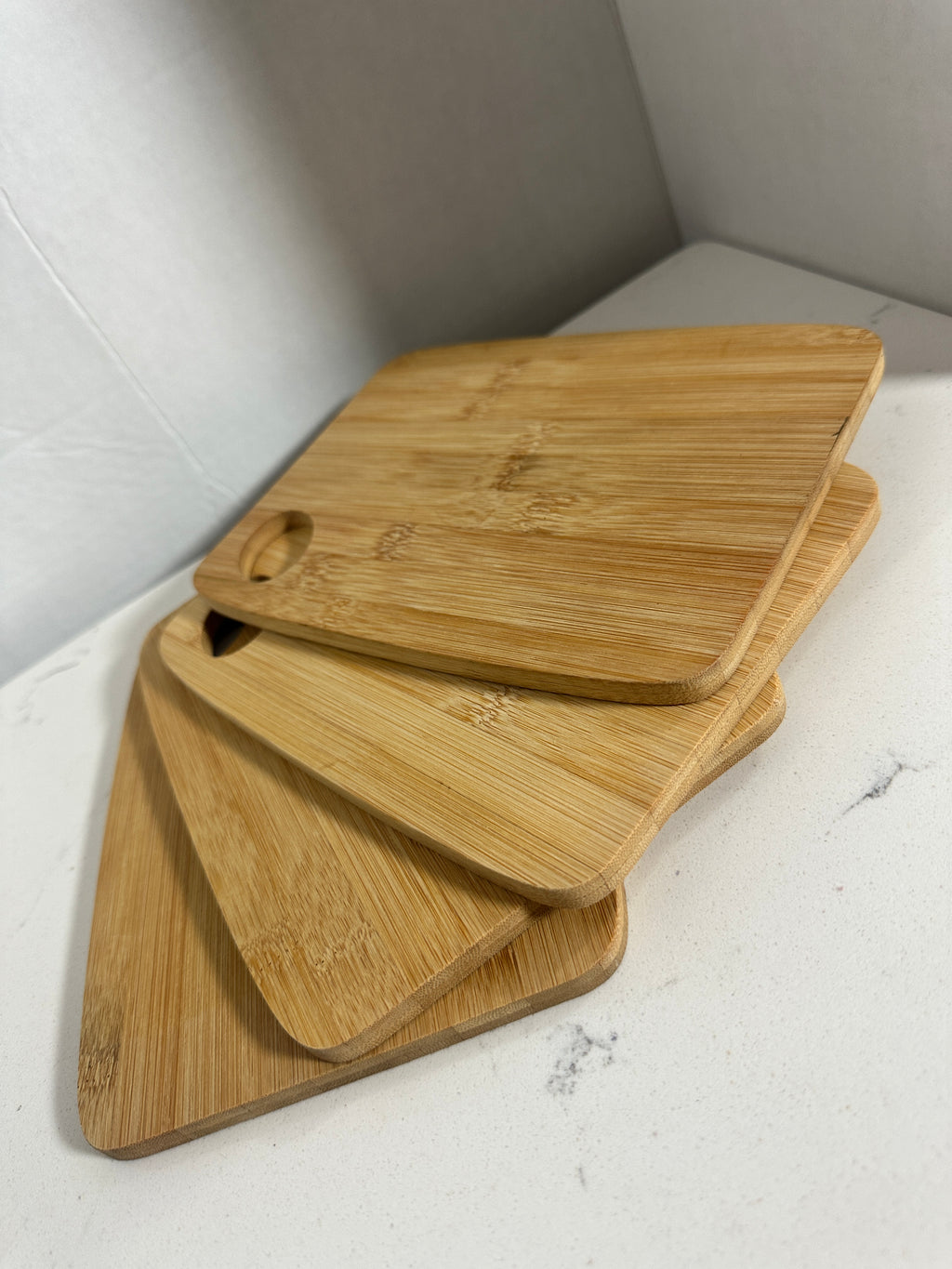 Set of 4 Small Bamboo Cutting / Serving Boards – 8 Inch