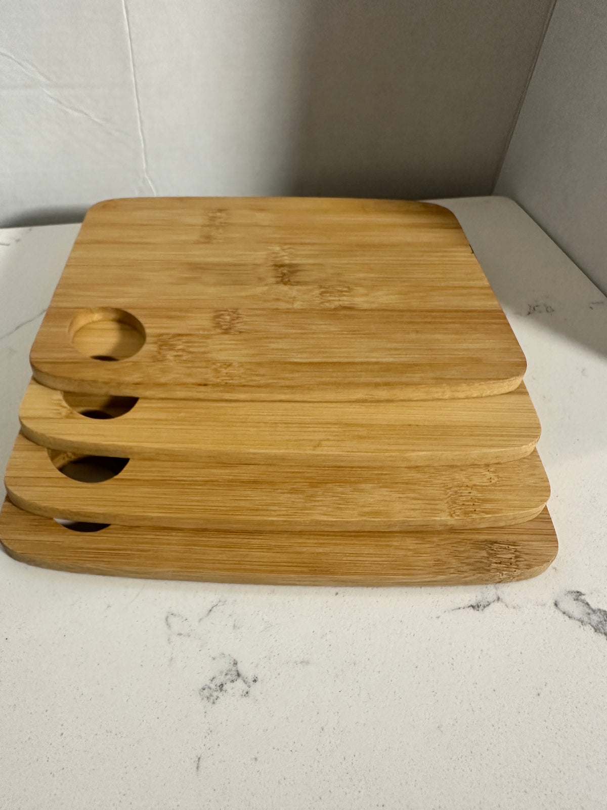 Set of 4 Small Bamboo Cutting / Serving Boards – 8 Inch
