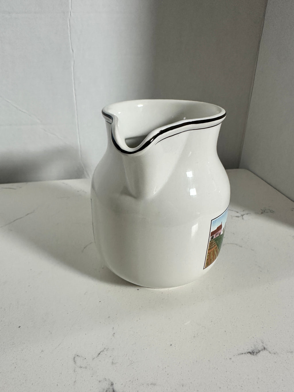 Villeroy & Boch Design Naif 5" Porcelain Pitcher / Creamer – Man with Donkey Farm Scene