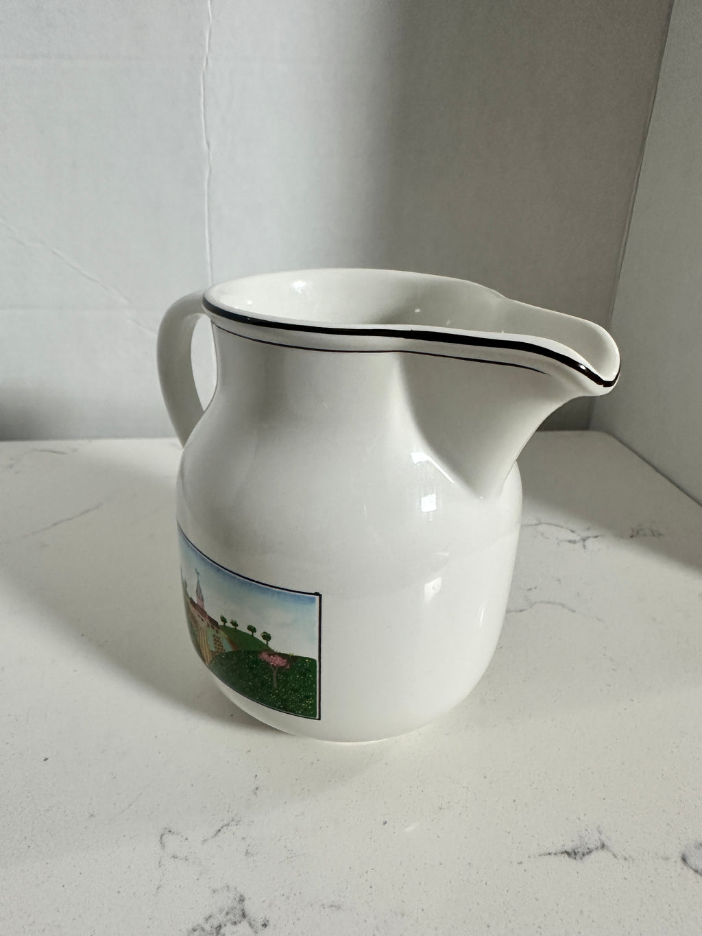 Villeroy & Boch Design Naif 5" Porcelain Pitcher / Creamer – Man with Donkey Farm Scene