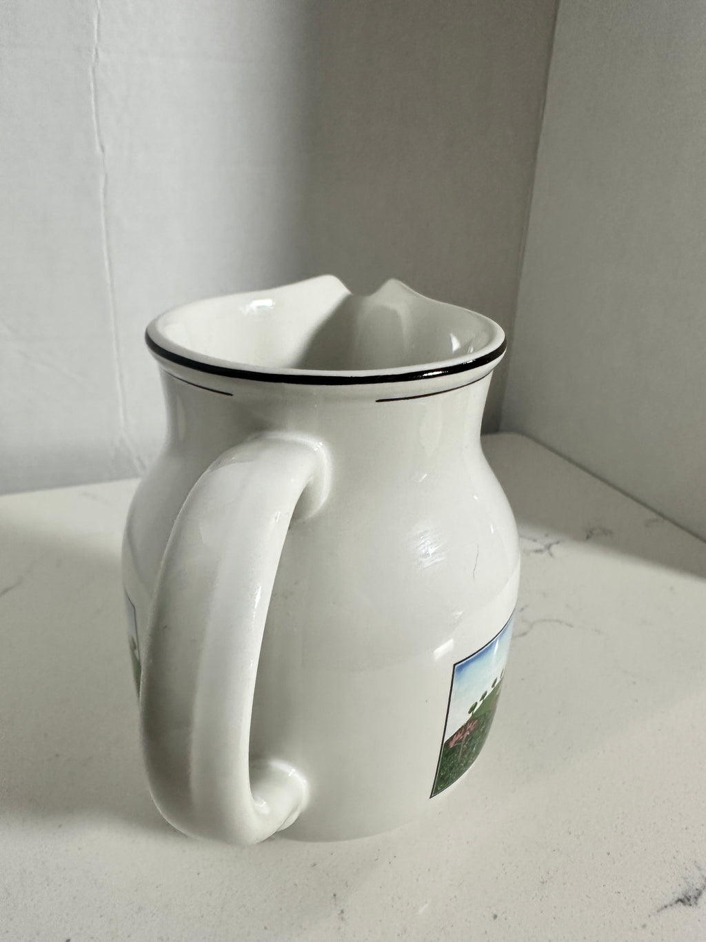 Villeroy & Boch Design Naif 5" Porcelain Pitcher / Creamer – Man with Donkey Farm Scene