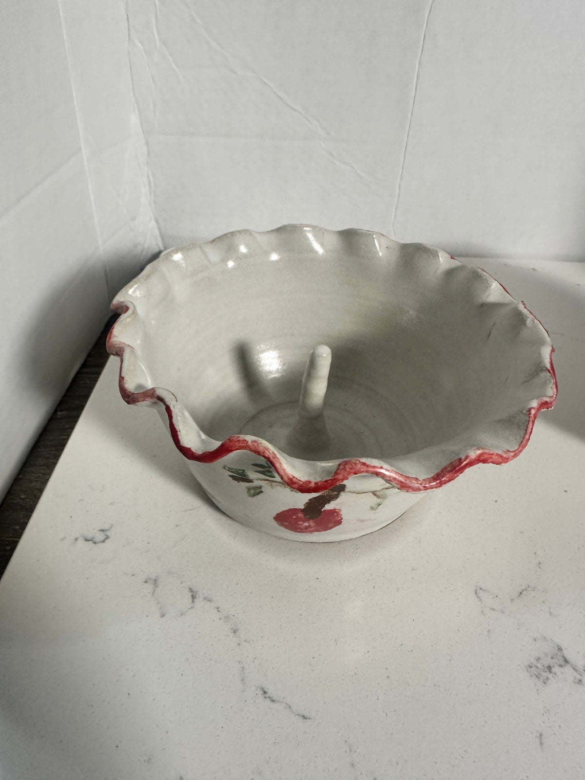 Pair of Handmade Ceramic Apple Bakers | Individual Baked Apple Dishes | Hand Painted Pottery Apple Baking Bowls | Signed Studio Pottery