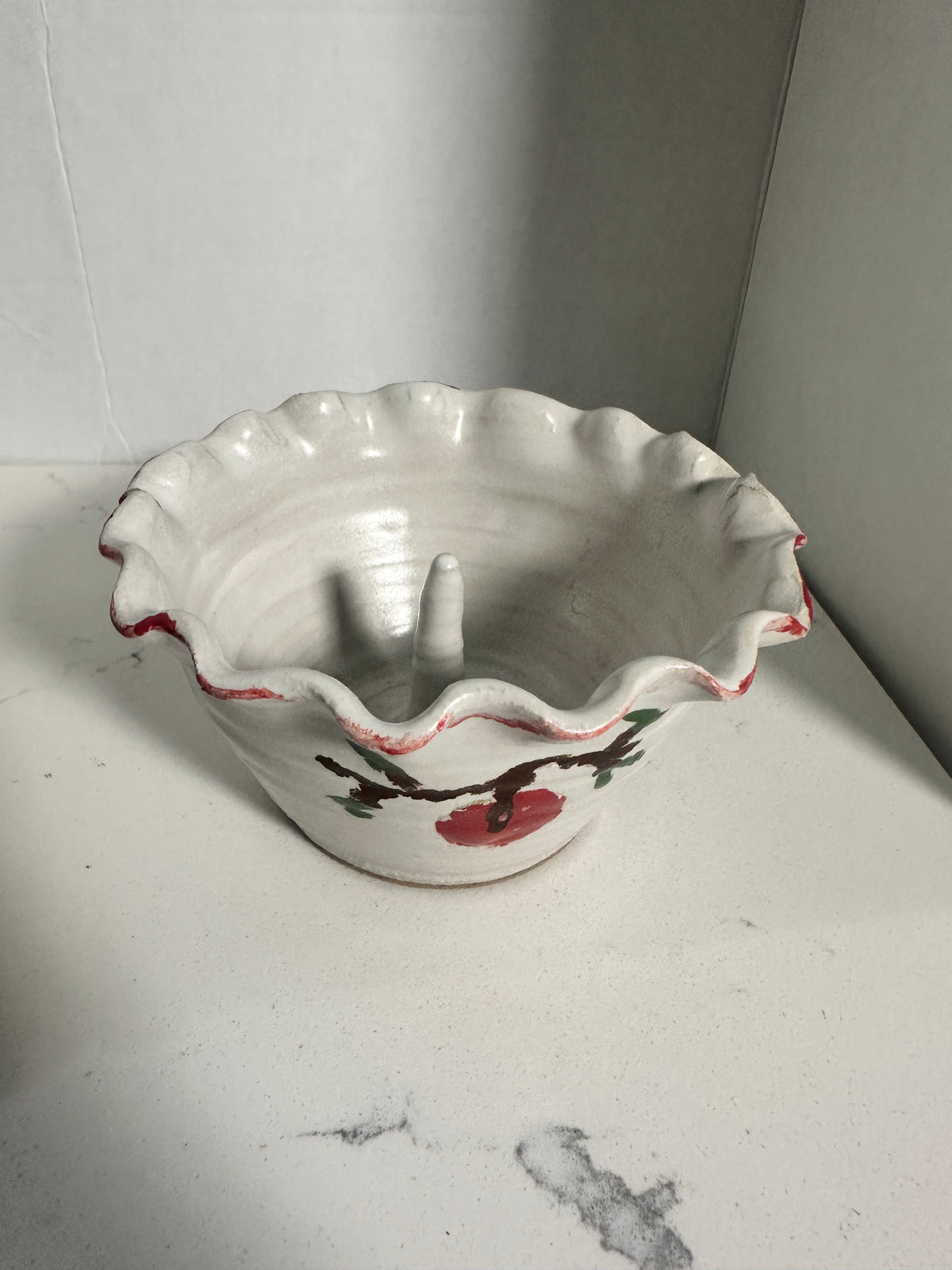 Pair of Handmade Ceramic Apple Bakers | Individual Baked Apple Dishes | Hand Painted Pottery Apple Baking Bowls | Signed Studio Pottery