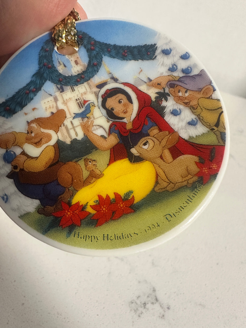 1994 Disneyland Snow White Christmas Ornament with Box | 2½ Inches