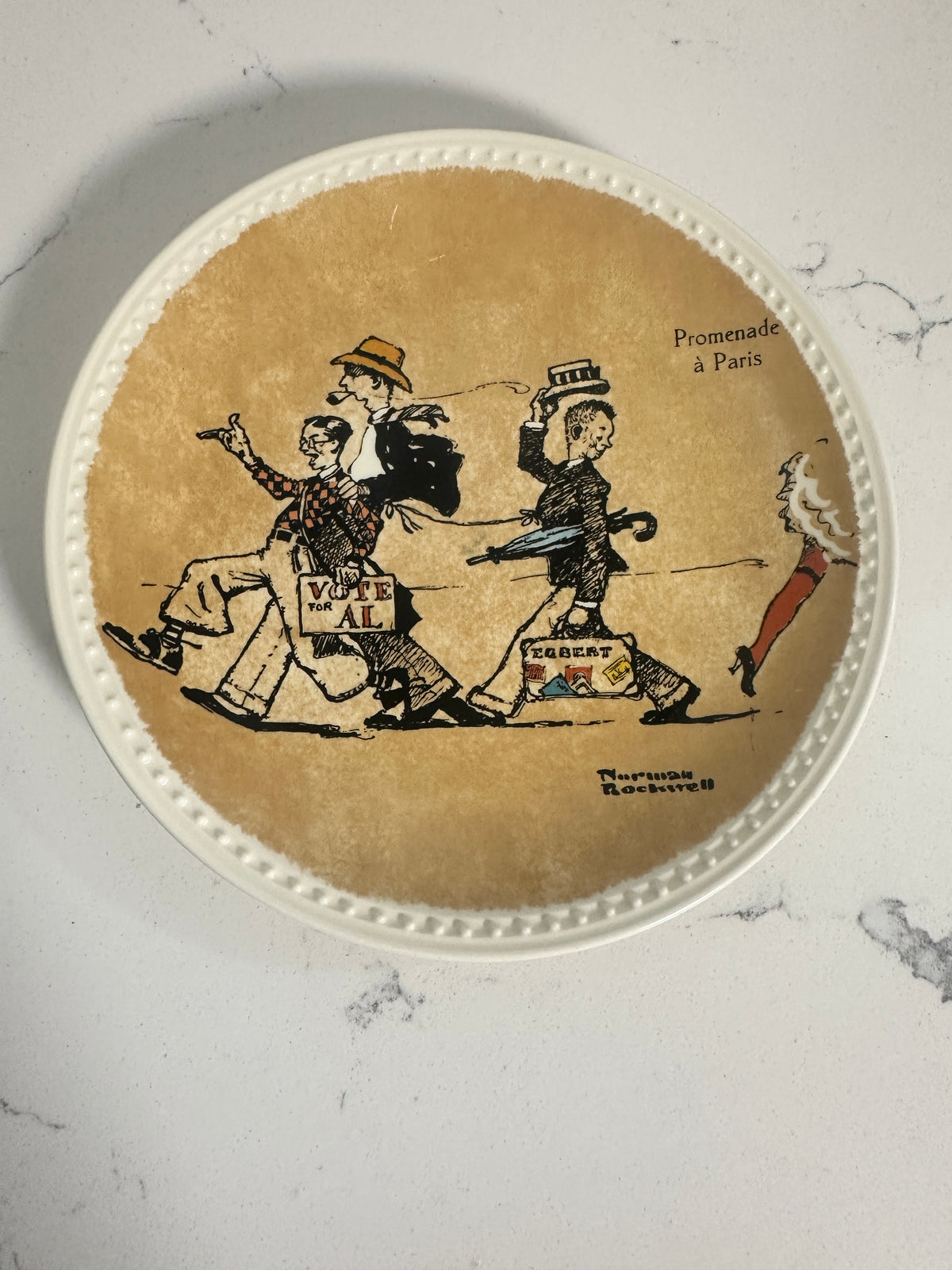 Norman Rockwell “Die Walk am Rhein” Collector Plate | 7½ Inches