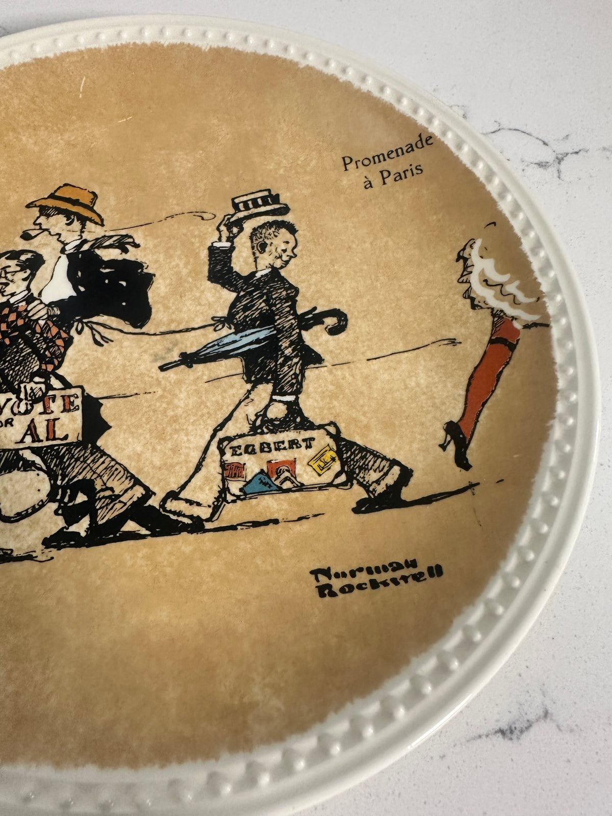 Norman Rockwell “Die Walk am Rhein” Collector Plate | 7½ Inches
