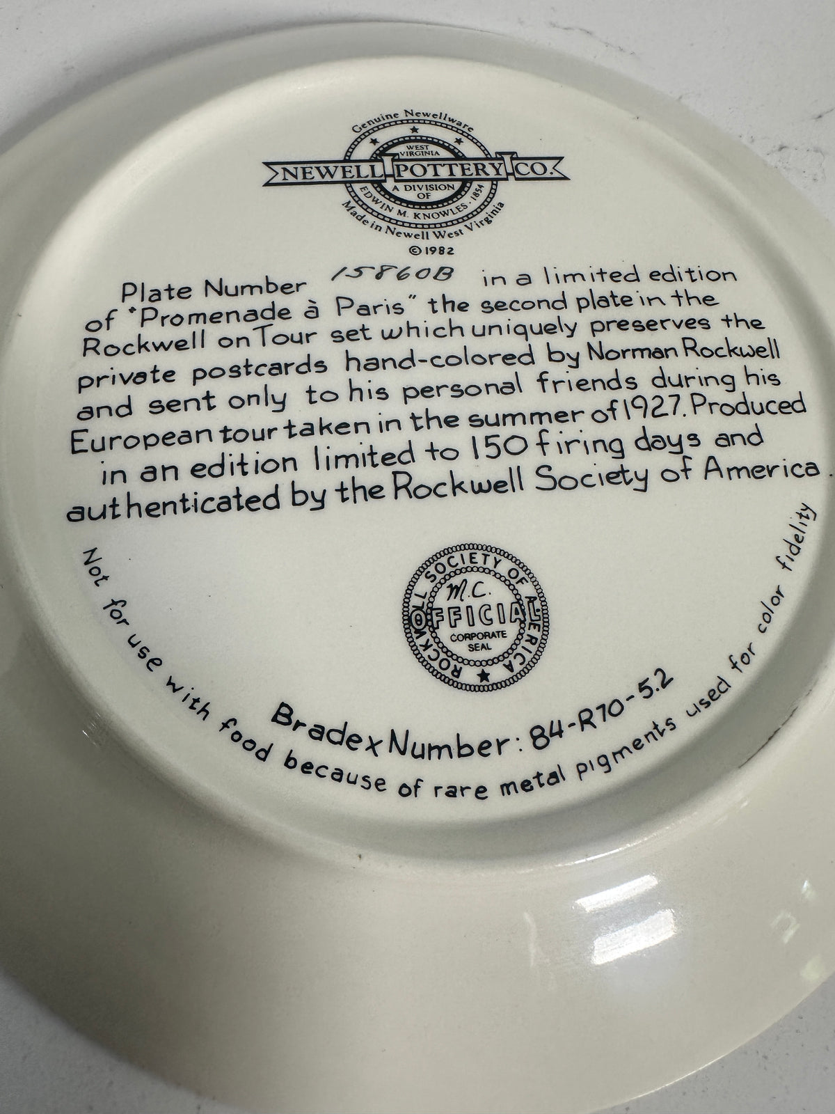 Norman Rockwell “Die Walk am Rhein” Collector Plate | 7½ Inches