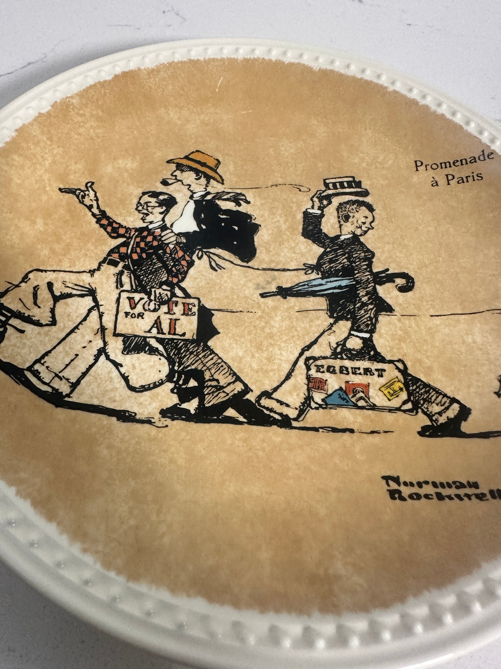 Norman Rockwell “Die Walk am Rhein” Collector Plate | 7½ Inches
