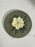 Magnolia Flower Round Wall Plaque | 6 Inches