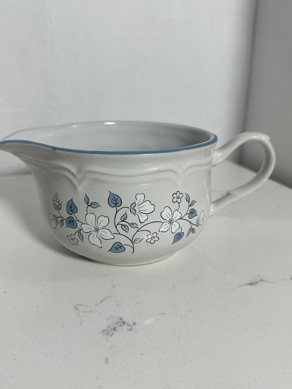 The Covington Edition Blue Floral Stoneware Gravy Boat | Japan