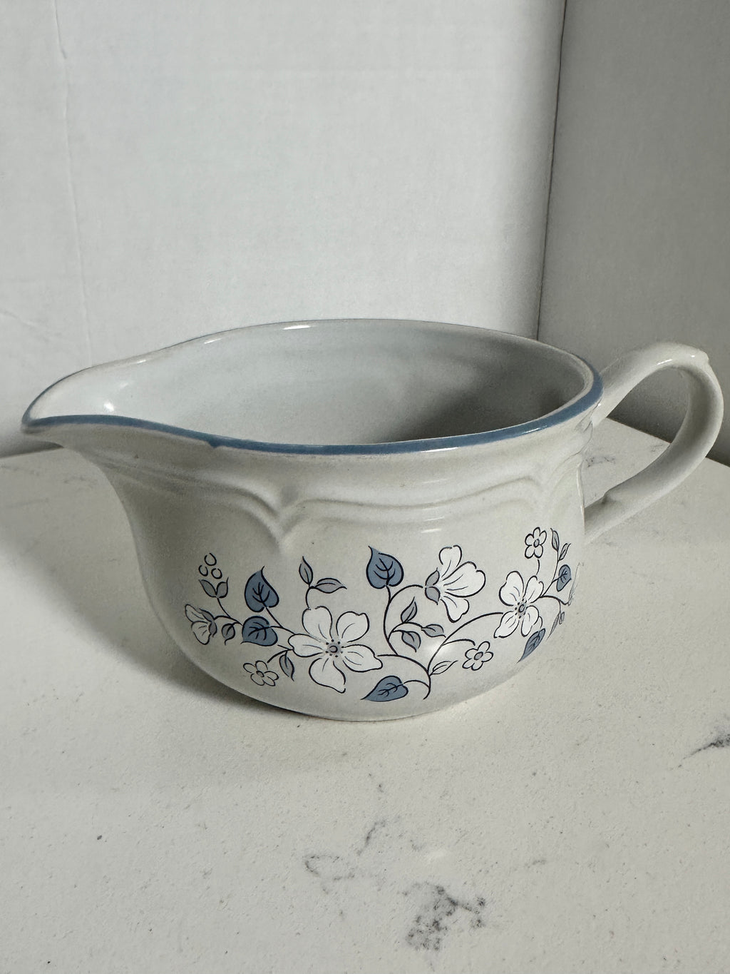 The Covington Edition Blue Floral Stoneware Gravy Boat | Japan